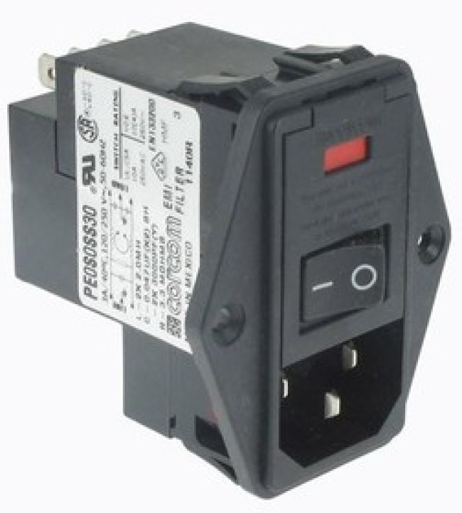 PE0S0SS30, AC Power Entry Modules 3A DPST 1 FUSE