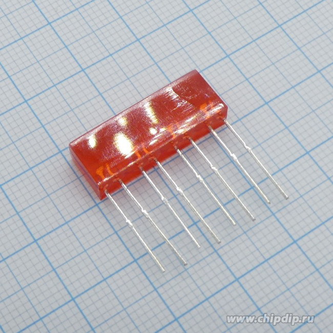 L-865/4IDT, Световая полоса красная 5х22мм 10мКд