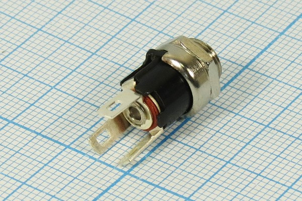Гнездо питания DC 2.1D5.0, 3 контакта, функция ON-OFF, на панель М8; №9413 гн пит DC 2,1D5,0\3C\ON-OFF\пан М8\\