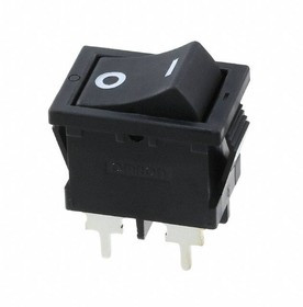 A8L-11-12N3, Rocker Switches 10A 250VAC SPST PC Pins
