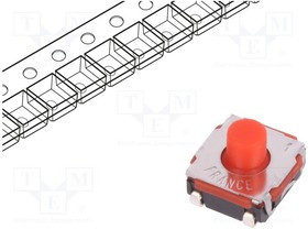 KSC4D1J50SHLFS, Микропереключатель TACT, SPST-NO, Пол: 2, 0,05A/32ВDC, SMT, нет KSC4D1J50SHLFS, Микропереключатель TACT, SPST-NO, Пол: 2, 0,05A/32ВDC, SMT, нет
