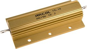 HS150-1KJ, Резистор: проволочный, с радиатором, винтами, 1кОм, 150Вт, ±5%