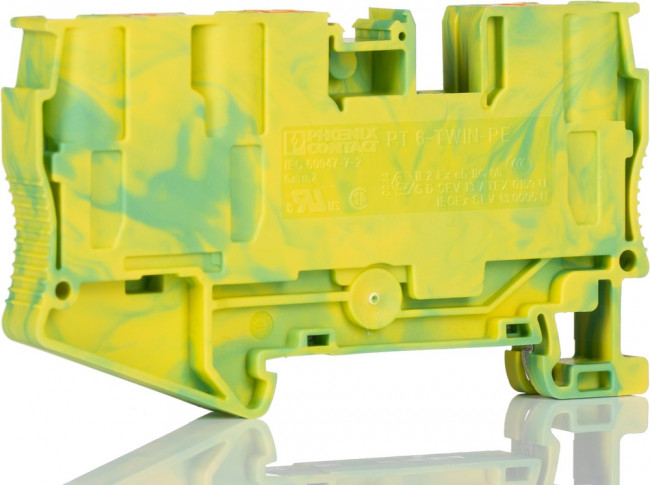 3211498, DIN Rail Terminal Blocks PT 6-TWIN-PE 3211498, DIN Rail Terminal Blocks PT 6-TWIN-PE