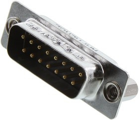 L717SDAH15P, D SUB CONN, PLUG, DA, 15POS, SOLDER CUP