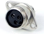 SL103F, XLR Connectors FLANGE MNT 3C FEM