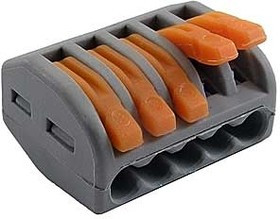 Клеммник (222-415), Клеммник зажимной 5-ти контактный 250В 24А