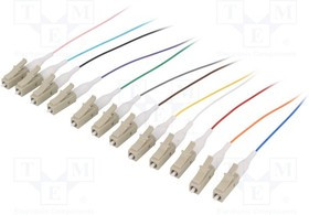 LOG-FL2LC02, Пигтейл, OM2, LC/UPC, 2м, Оптоволоконные: 9/125мкм, LSZH, 12шт.