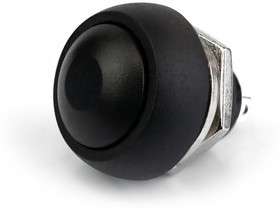 Кнопка пластиковая PSW-7-B (чёрная)