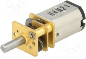 POLOLU-3044, Двигатель: DC, с редуктором, HPCB 12V, 12ВDC, 750мА, Ось: D профиль