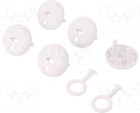 ZG-1, Заглушка гнезда сетевая 5 шт.+ ключ