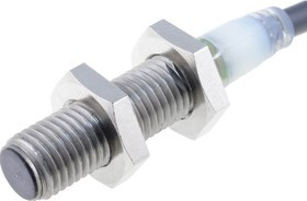 E2A-S08KS02-WP-C1 2M, Inductive Barrel-Style Proximity Sensor, M8 x 1, 2 mm Detection, NPN Output, 12 24 V dc, IP67