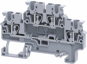 Клемма двухярусная пружинная OptiClip CXDL-2.5-2L-I сер. КЭАЗ 289764 Клемма двухярусная пружинная OptiClip CXDL-2.5-2L-I сер. КЭАЗ 289764
