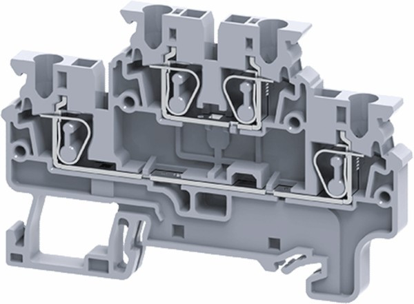 Клемма двухярусная пружинная OptiClip CXDL-2.5-2L-I сер. КЭАЗ 289764