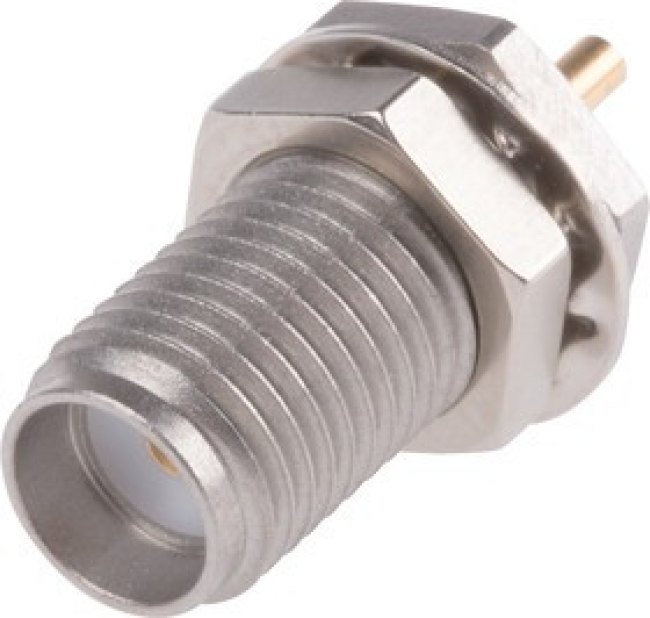 R125553001, 50 Straight Panel Mount, SMA Connector, Bulkhead Fitting, jack, Coaxial