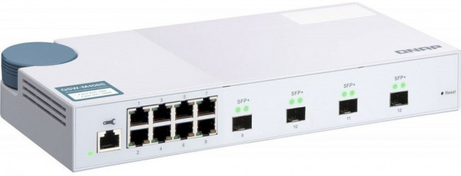 Коммутатор QNAP QSW-M408S 10 Gbps managed switch with 4 SFP + ports, 8 1 Gbps RJ-45 ports, bandwidth up to 96 Gbps, JumboFrame support. Коммутатор QNAP QSW-M408S 10 Gbps managed switch with 4 SFP + ports, 8 1 Gbps RJ-45 ports, bandwidth up to 96 Gbps, JumboFrame support.