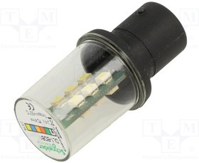 DL1BDB1, Industrial Panel Mount Indicators / Switch Indicators BA15D 24VAC/DC WHITE LED