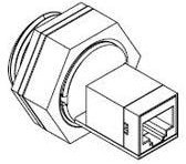1300550001, Проходник, RJ45, RJ-Lnxx, PIN: 8, экранированный, Конф: 8p8c, IP67 1300550001, Проходник, RJ45, RJ-Lnxx, PIN: 8, экранированный, Конф: 8p8c, IP67