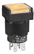 YB16CKW01, Pushbutton Switches ON-ON ROUND BUSHING MOUNT BODY ONLY 3A