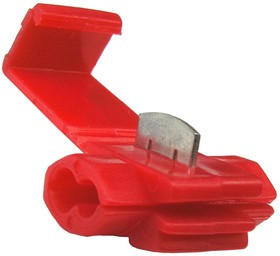 CW-1.25 красный, Скотчлок врезного типа CW-1.25, 10 А, 22-18 AWG, 0,5-1,0 мм?, красный CW-1.25 красный, Скотчлок врезного типа CW-1.25, 10 А, 22-18 AWG, 0,5-1,0 мм?, красный