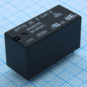 NT75-2-C-Z-8- DC5V-0.41-5.0, DC5V 8A 277VAC / 30VDC (2 Form C) (AgSNO2) 0.41W / NT75-2-C-Z-8- DC5V-0.41-5.0