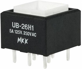 UB26SKW035F, Pushbutton Switches DP ON-ON BRT GN AG