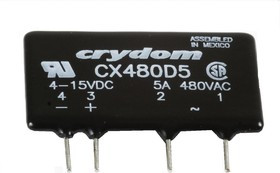 CX480D5, Solid State Relays - PCB Mount PCB SIP SSR 660Vac 5A, 3-15Vdc,ZC