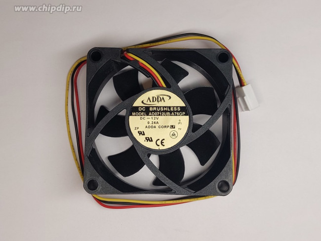 Вентилятор ADDA AD0712UB-A76GP DC 12V 0.24A 70x25 3pin