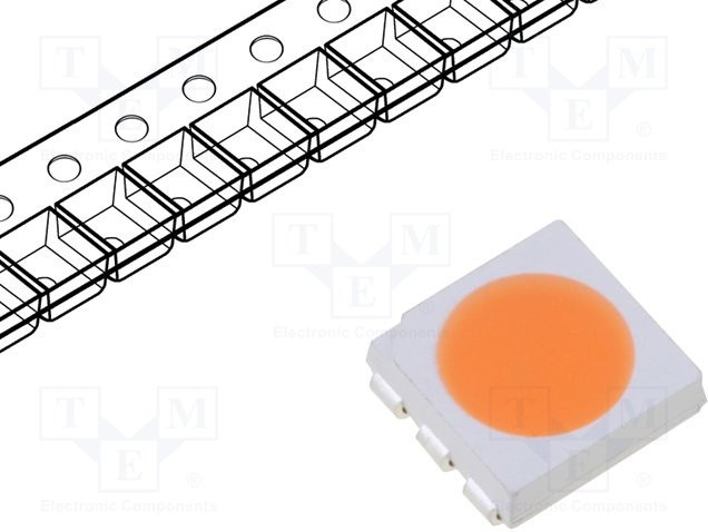 OSCE4TS4C1A, LED; SMD; 5050,PLCC6; pink (peach); 13.5?15lm; 5x5x1.5mm; 120° OSCE4TS4C1A, LED; SMD; 5050,PLCC6; pink (peach); 13.5?15lm; 5x5x1.5mm; 120°