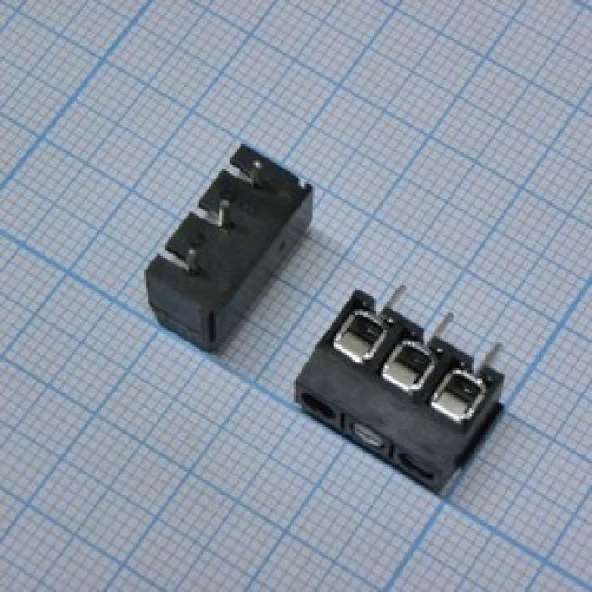 DG306-5.0-03P-13-00A(H), (чёрный), Винтовой клеммный блок с защитой провода, 3 контакта. Серия DG306-5.0
