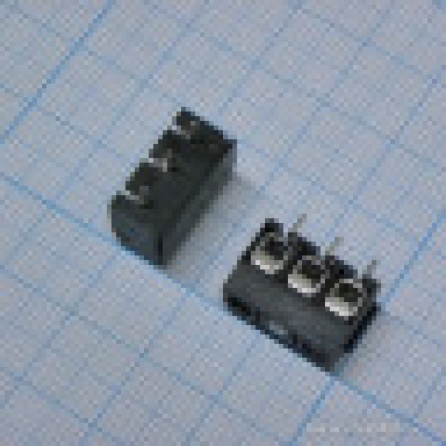 DG306-5.0-03P-13-00A(H), (чёрный), Винтовой клеммный блок с защитой провода, 3 контакта. Серия DG306-5.0