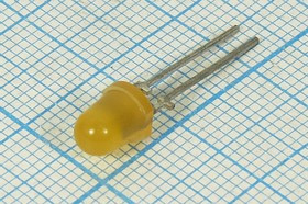 Светодиод круглый 5x7мм, оранжевый, 0.4мкд, 50 градусов, линза оранжевая матовая, АЛ307ОМ; №5092 O СД 5 x 7 \оран\ 0,4\ 50\оран мат\АЛ30