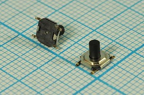 Переключатель тактовый 5,3x 5,3x 4,3, h 3,1, NO, SMD, IT-1187A