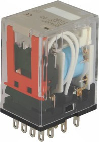 MY4N-D2-24DC, Реле электромагнитное, 4PDT, Uобмотки 24ВDC, 5A/220ВAC, 5A/24ВDC