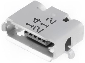 0475900001, Гнездо, USB AB micro, на PCB, SMT, PIN: 5, горизонтальный, позолота