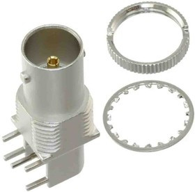 BNC7T-J-P-GN-ST-TH1, BNC Series, jack PCB Mount BNC Connector, 75, Through Hole Termination, Straight Body