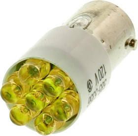 585-5556F, LED BULB, YELLOW, BA9S, 945MCD, 592NM