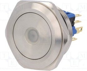 V30-11D-24B-S, Переключатель: антивандальный, Пол: 2, SPDT, 3A/220ВAC, 5A/24ВDC