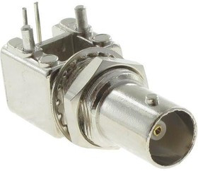 VBM211-75, RF Connectors / Coaxial Connectors BNC R/A PCB Mt Jack Shielded