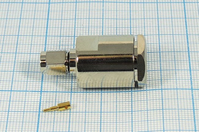 Штекер SMA на кабель RG5D прижимной, позолоченный центральный контакт; №2668 штек SMA\RG5D\\\ Штекер SMA на кабель RG5D прижимной, позолоченный центральный контакт; №2668 штек SMA\RG5D\\\