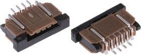 SFW4R-1STE9LF, 1mm Pitch 4 Way Right Angle Female FPC Connector, ZIF Bottom Contact