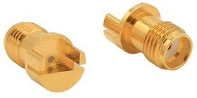 RFSMACJAAA, RF Connectors / Coaxial Connectors SMA Jack Edge Launch RF Connector, PCB Thickness 0.6mm Pin