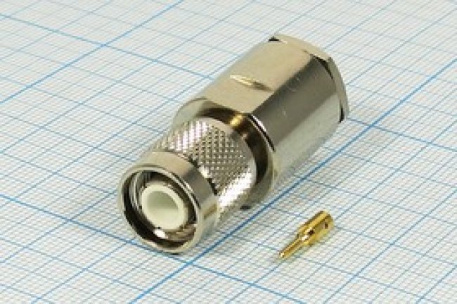Штекер TNC, на кабель RG 8X, большой хвостовик, прижимной, позолоченный центральный контакт; №9322 шт TNC\RG8X\\\бол хвост\ Штекер TNC, на кабель RG 8X, большой хвостовик, прижимной, позолоченный центральный контакт; №9322 шт TNC\RG8X\\\бол хвост\
