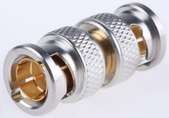 R142703703W, Straight 75 RF Adapter BNC Plug to BNC Plug 6GHz