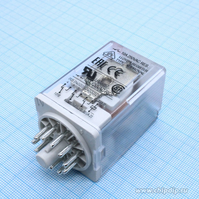 R15-2013-23-1220-WTLD, Реле 220VDC 3 контактных группы на переключение 250VAC/10А R15-2013-23-1220-WTLD, Реле 220VDC 3 контактных группы на переключение 250VAC/10А
