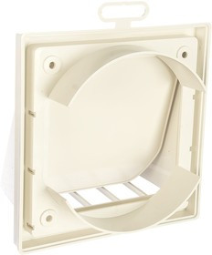 Выход стенной вытяжной с обратным клапаном 150х150 с фланцем D125, ASA, бел 1515К12,5ФВ 90-02041 Выход стенной вытяжной с обратным клапаном 150х150 с фланцем D125, ASA, бел 1515К12,5ФВ 90-02041