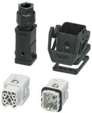 1424446, Heavy Duty Power Connectors HC-STA-A04PT- BWS-HT-M20-PLRBK 1424446, Heavy Duty Power Connectors HC-STA-A04PT- BWS-HT-M20-PLRBK