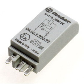 99.02.9.220.99, Модуль индикации и защиты; зеленый LED + диод (+ A1); 110...220В DC