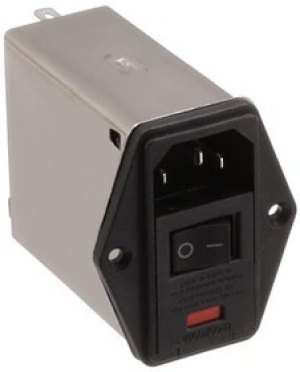 PE0S0SM6E, AC Power Entry Modules HORZ DPST SNGL VOLT SINGLE FUSE MED PERF