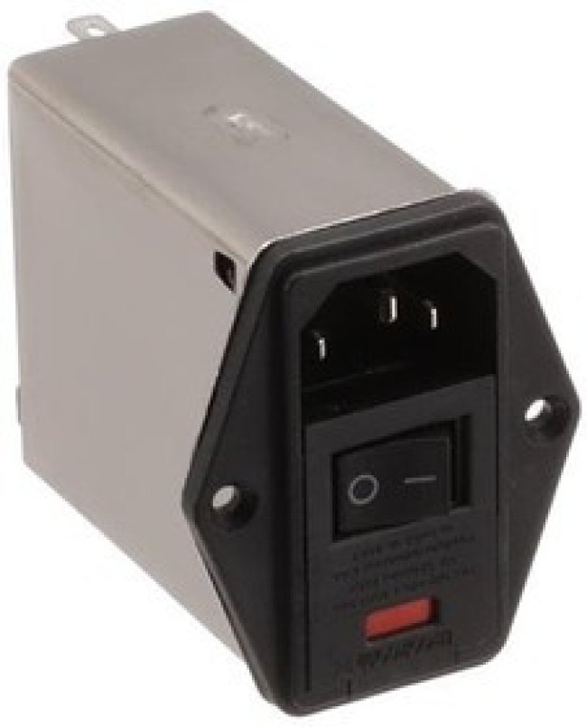 PE0S0SM6E, AC Power Entry Modules HORZ DPST SNGL VOLT SINGLE FUSE MED PERF