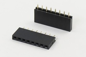 Разъем PBS-1x 8 розетка, шаг P2.54, контакты 8P, h-8.4, монтаж на плату